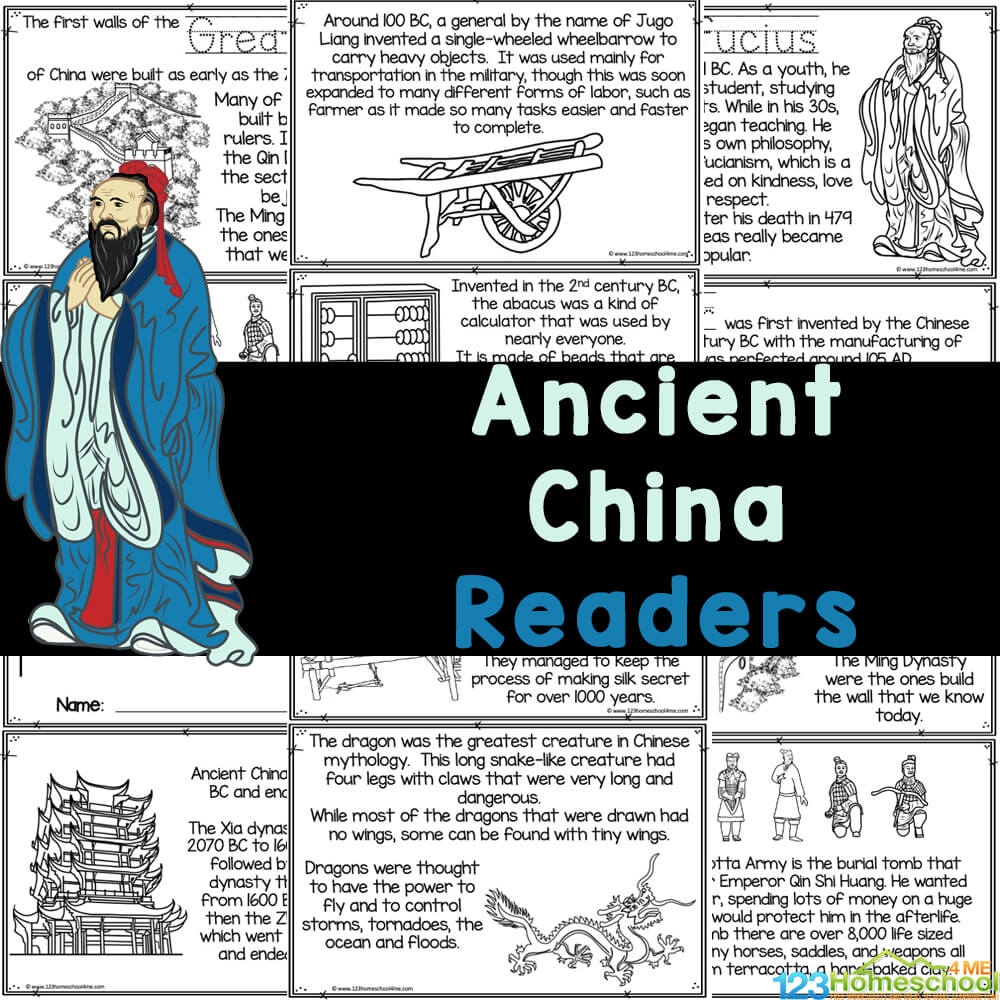 Learn About Ancient China For Kids Read Color Learn Mini Books Printable