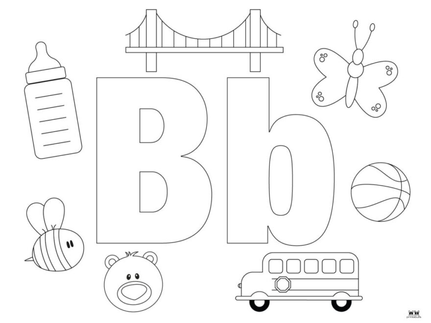 Letter B Coloring Pages 15 FREE Pages Printabulls