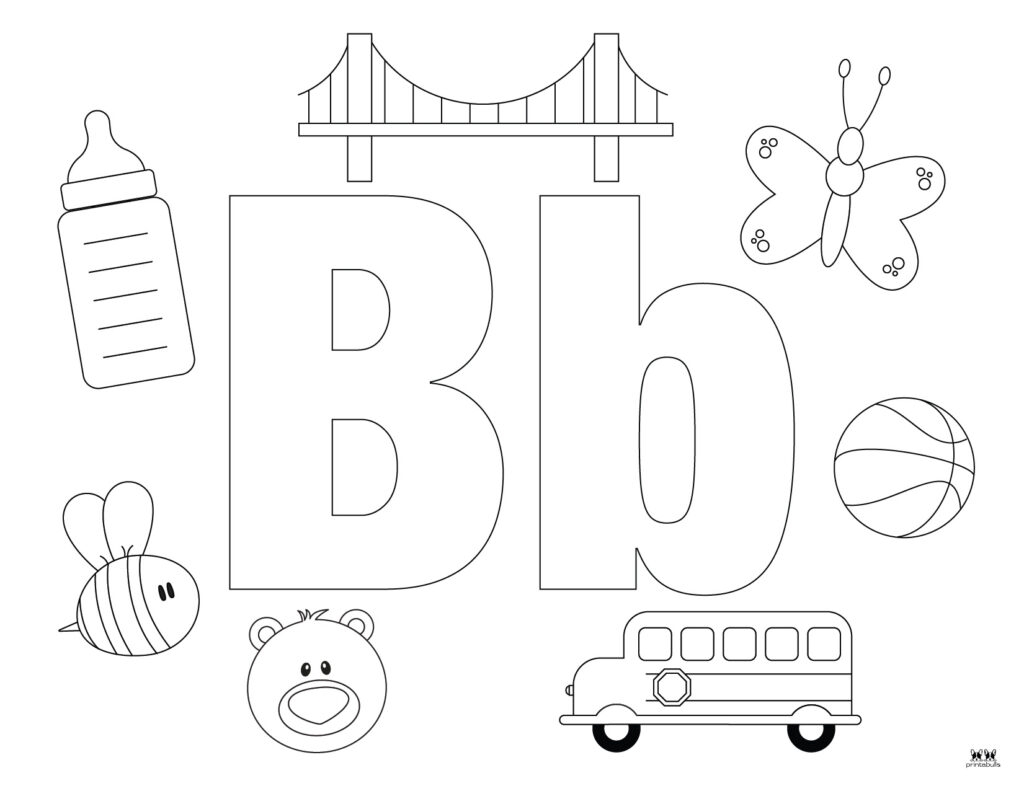 Letter B Coloring Pages 15 FREE Pages Printabulls