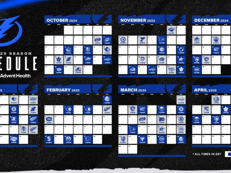 Lightning Announce 2024 25 Regular Season Schedule Presented By AdventHealth Tampa Bay Lightning