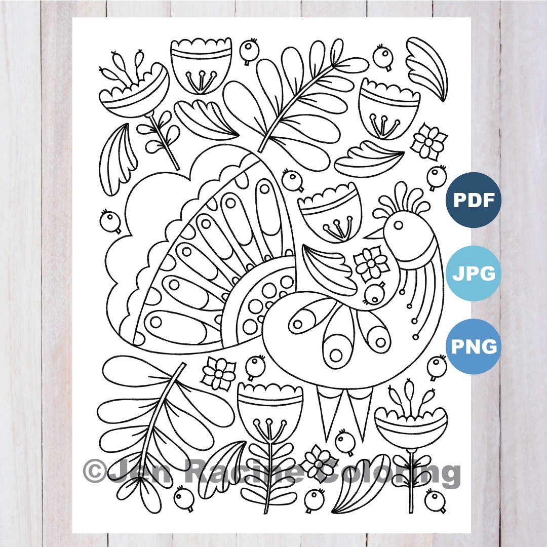 Printable Folk Art Coloring Pages