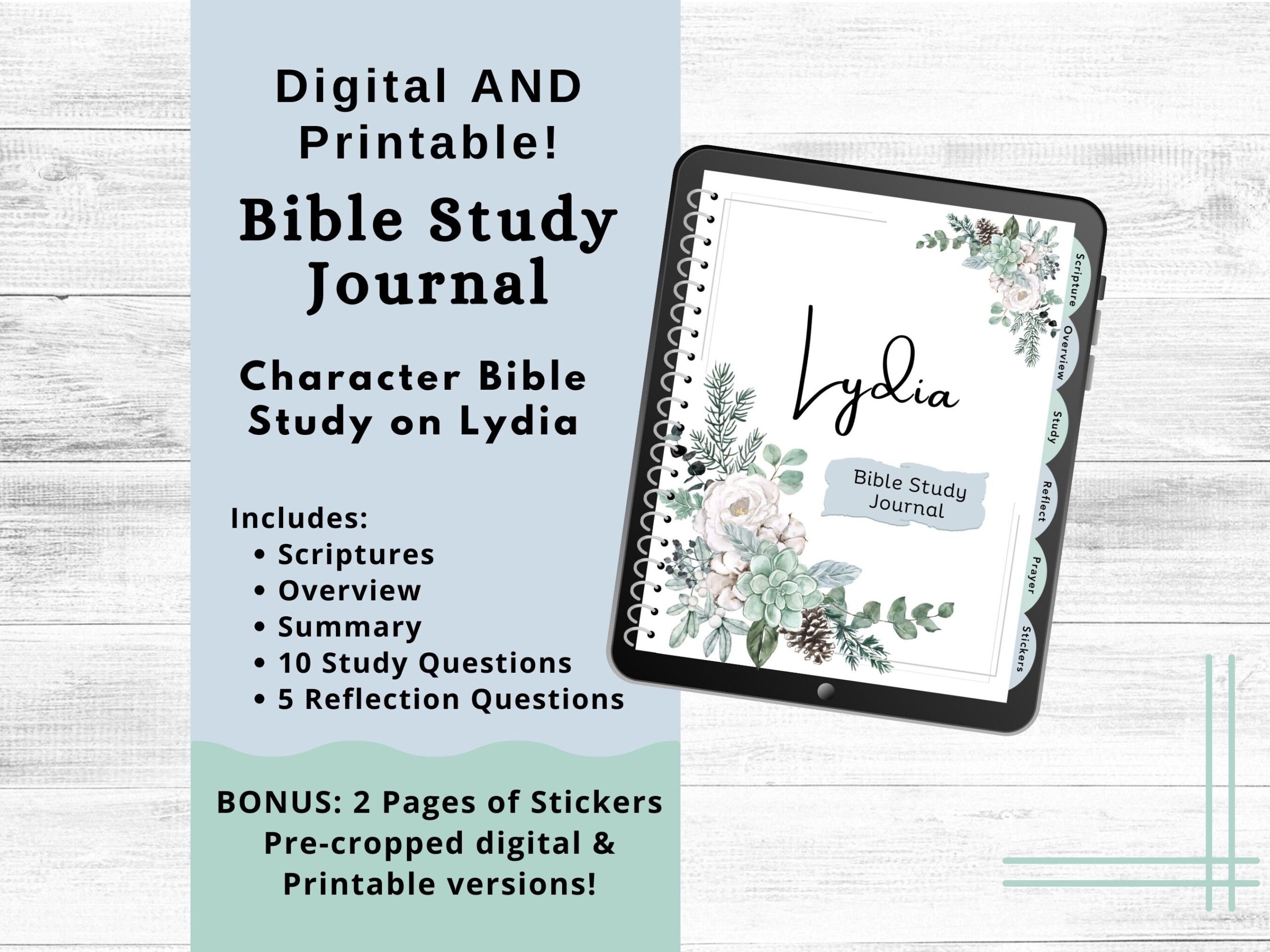 Lydia Digital Bible Study Digital Bible Journal Character Study Printable Bible Study Journal Bible Study Printable Etsy