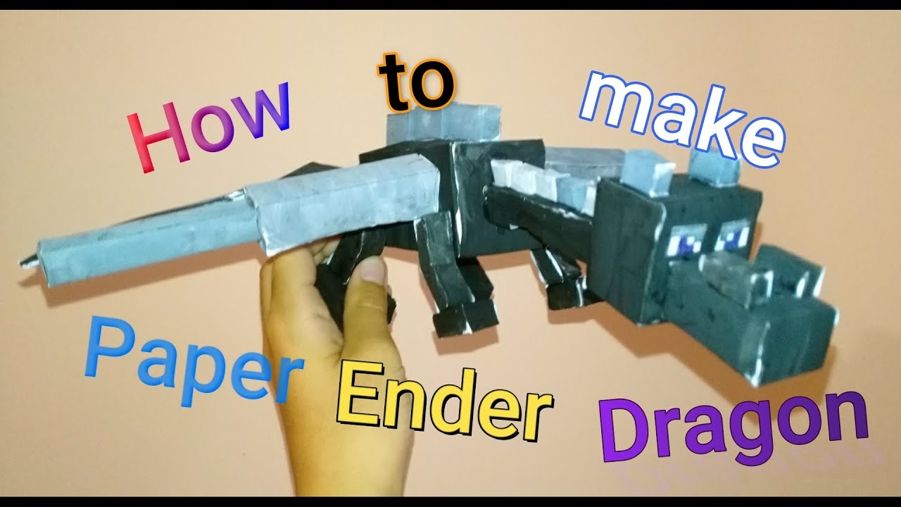 Making Giant Paper Ender Dragon Minecraft Papercraft Toy Easy To Make Papercraft Minecraft YouTube