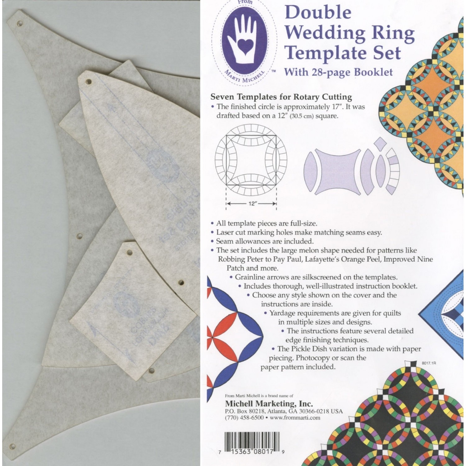 Marti Michell Double Wedding Ring Patchwork Template Set OzQuilts