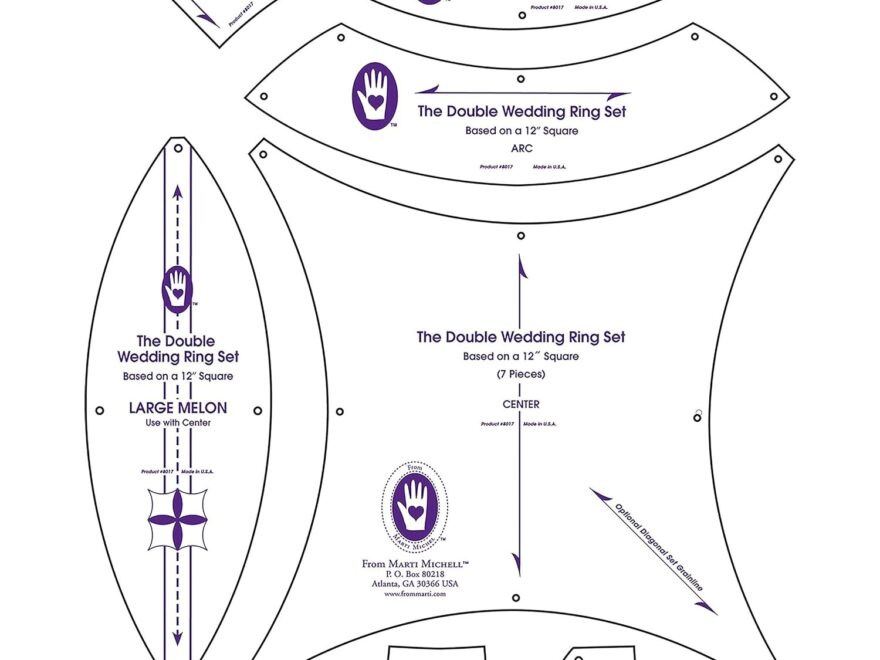 Marti Michell Double Wedding Ring Patchwork Template Set OzQuilts