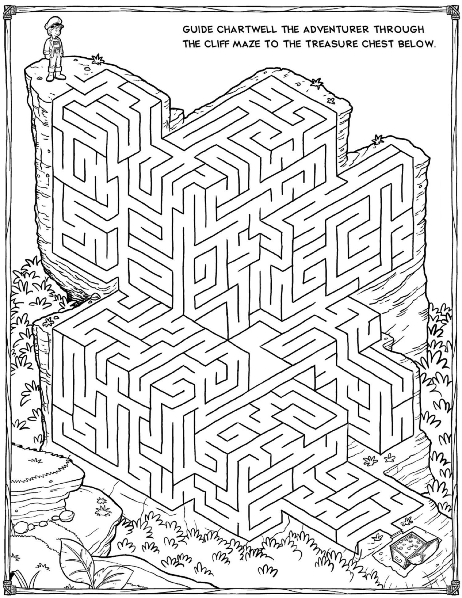 Hard Mazes For Adults Printable