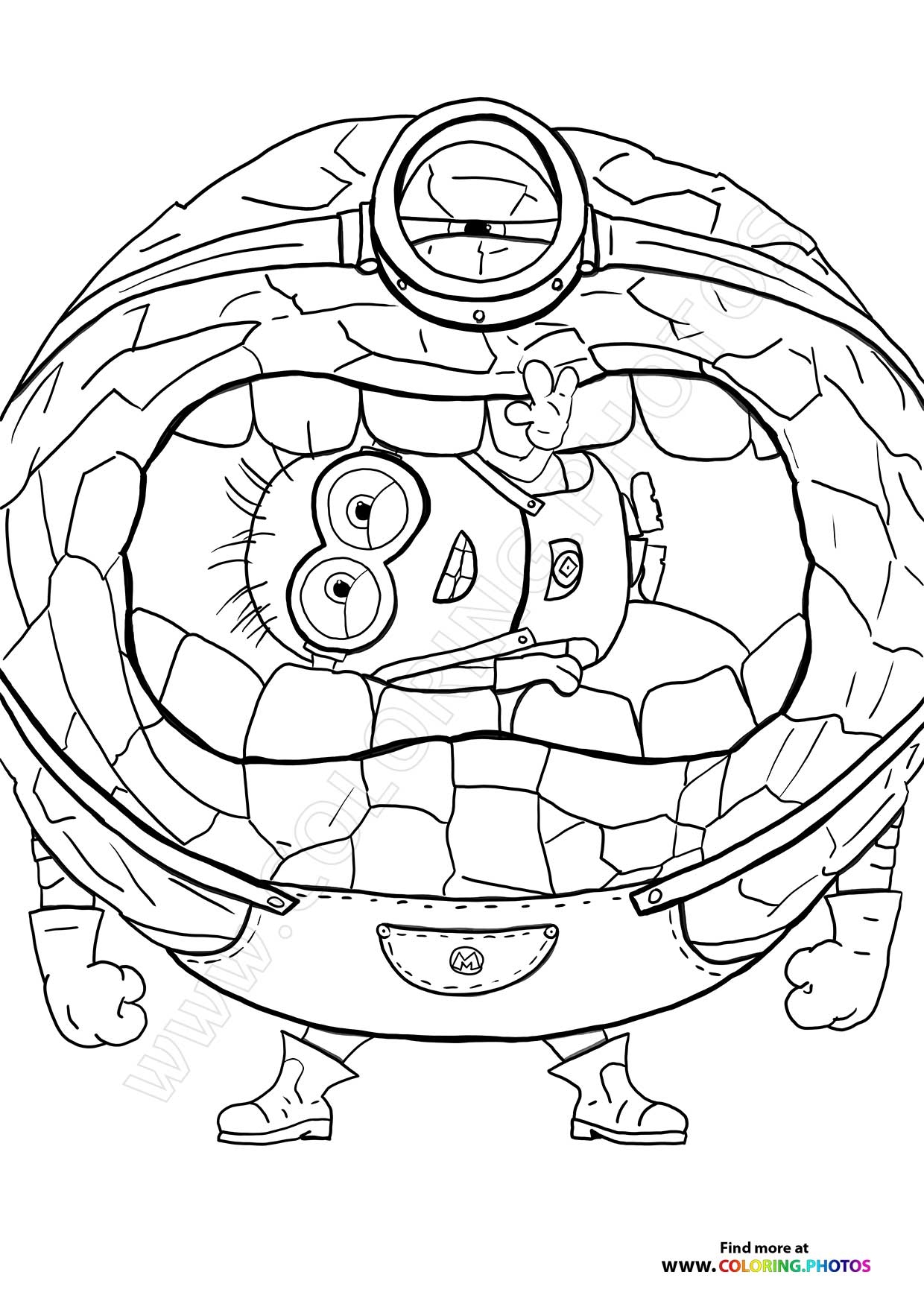 Mega Minion Jerry Eating Minions Coloring Pages For Kids
