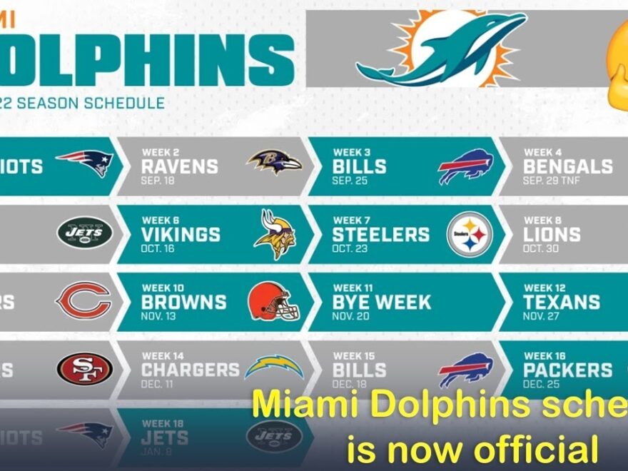 Miami Dolphins Schedule Is Now Official Start Making Your Plans YouTube