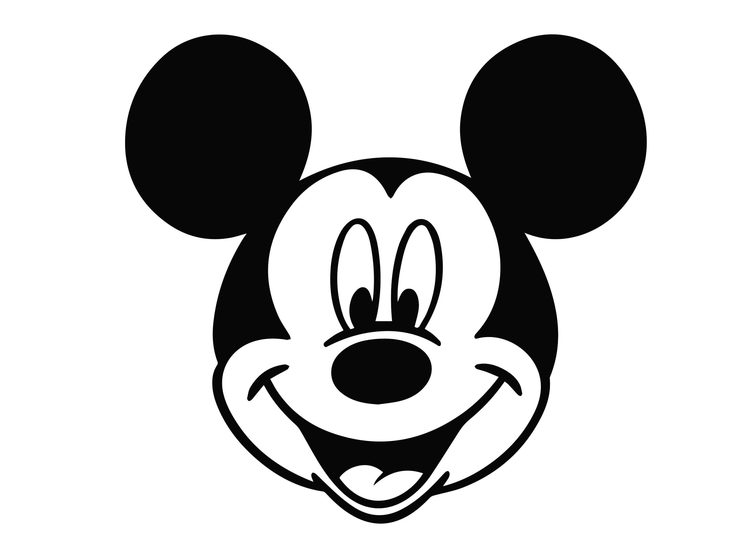 Mickey Mouse Face Digital Download Instant Download Svg Dxf Eps Png Files Included Etsy