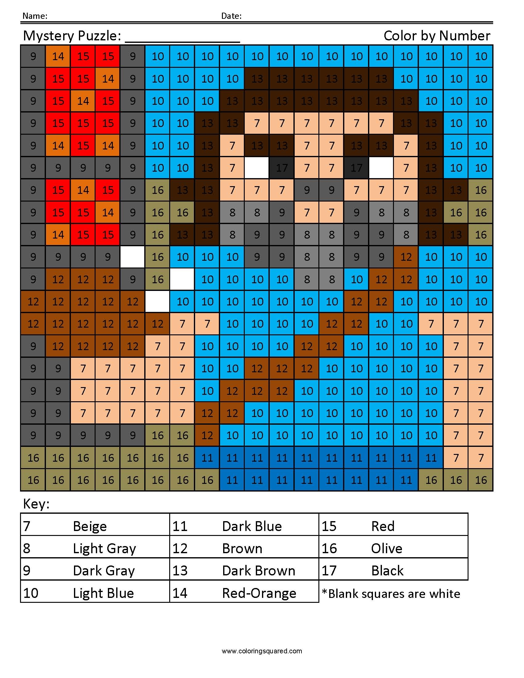 Multiplication Color By Number Printable Minecraft