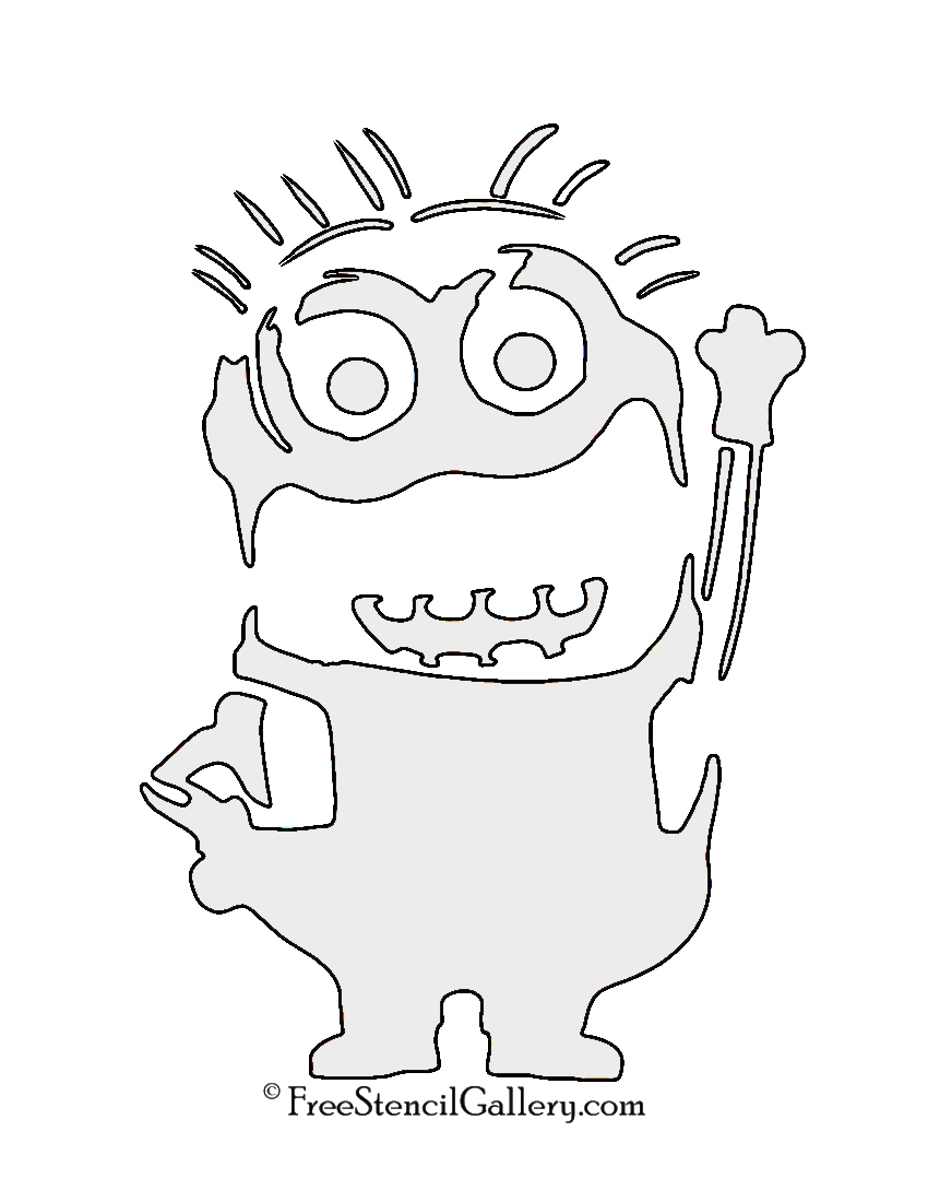 Pumpkin Carving Stencil Printable Minion