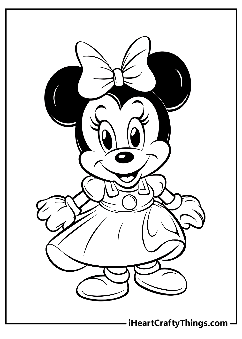 Printable Minnie Mouse Coloring Pages