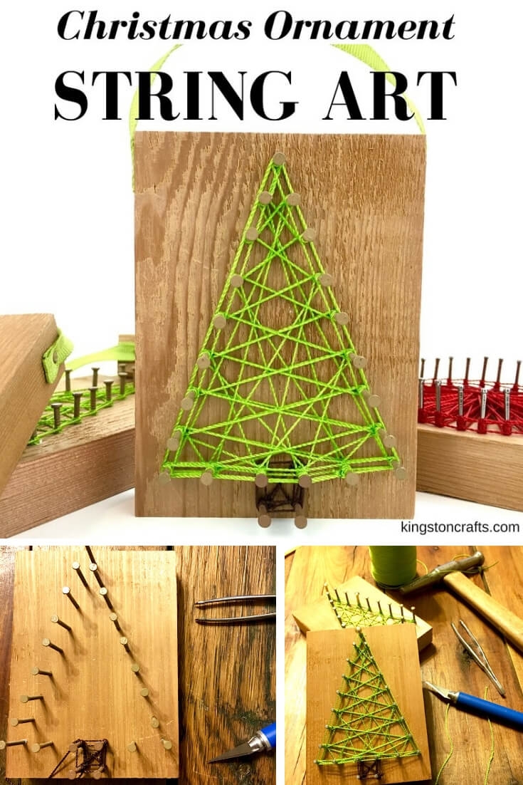 Nail String Art Free Christmas Ornament Pattern The Kingston Home