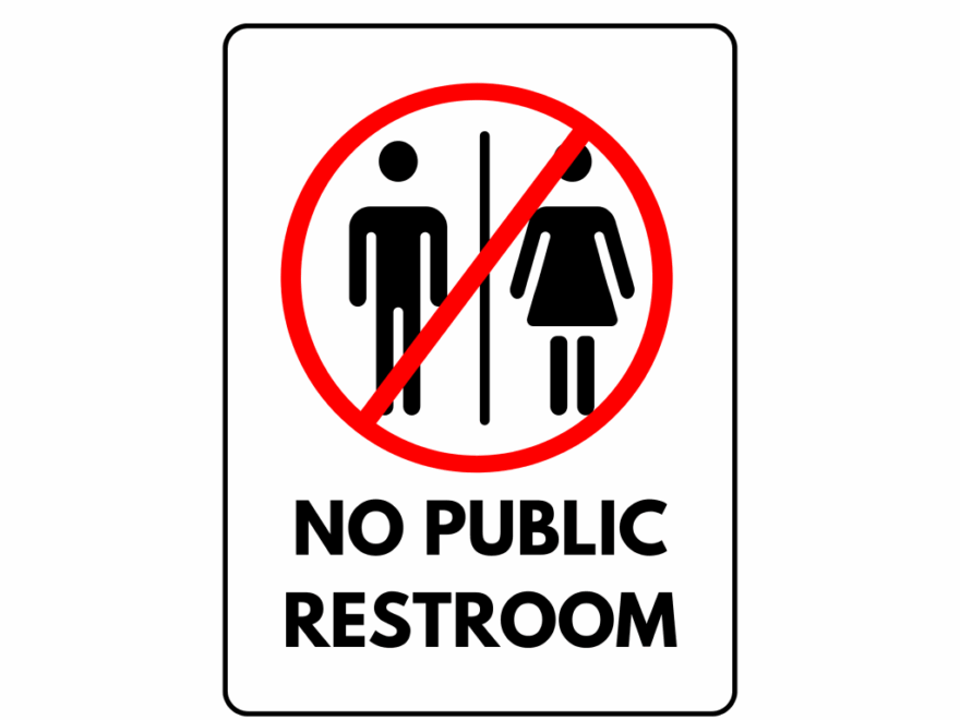 No Public Restroom Sign Printable Templates Free PDF Downloads