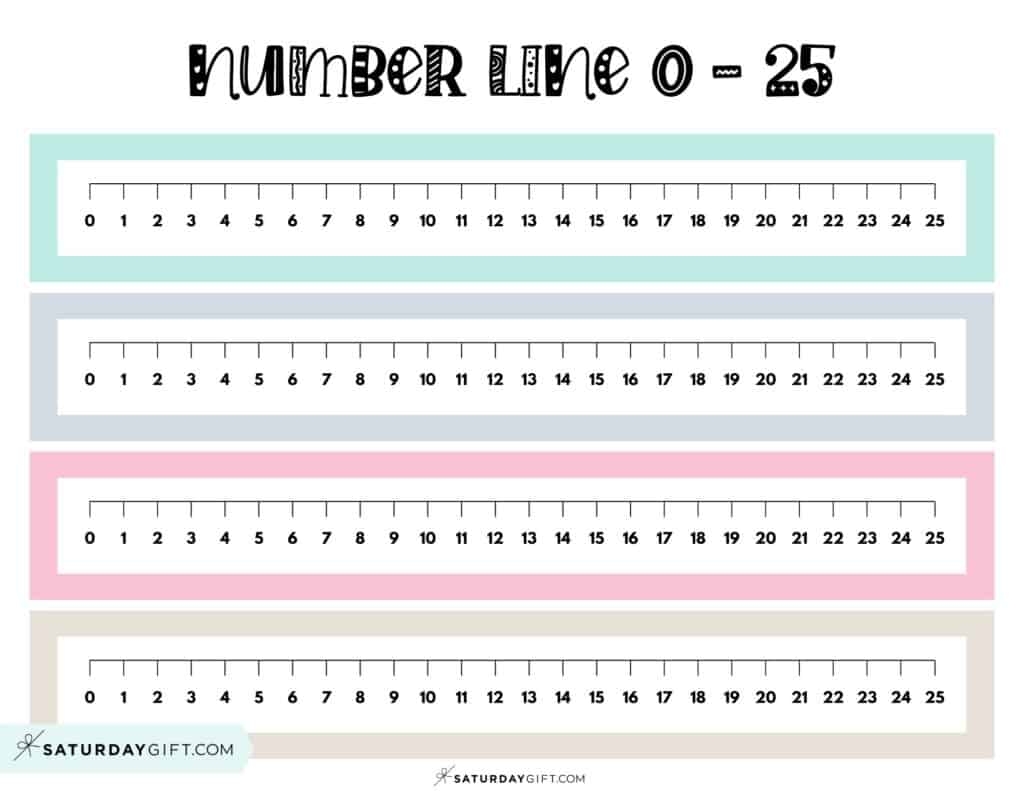Number Line To 25 4 Cute Free Printables And Blank Worksheets