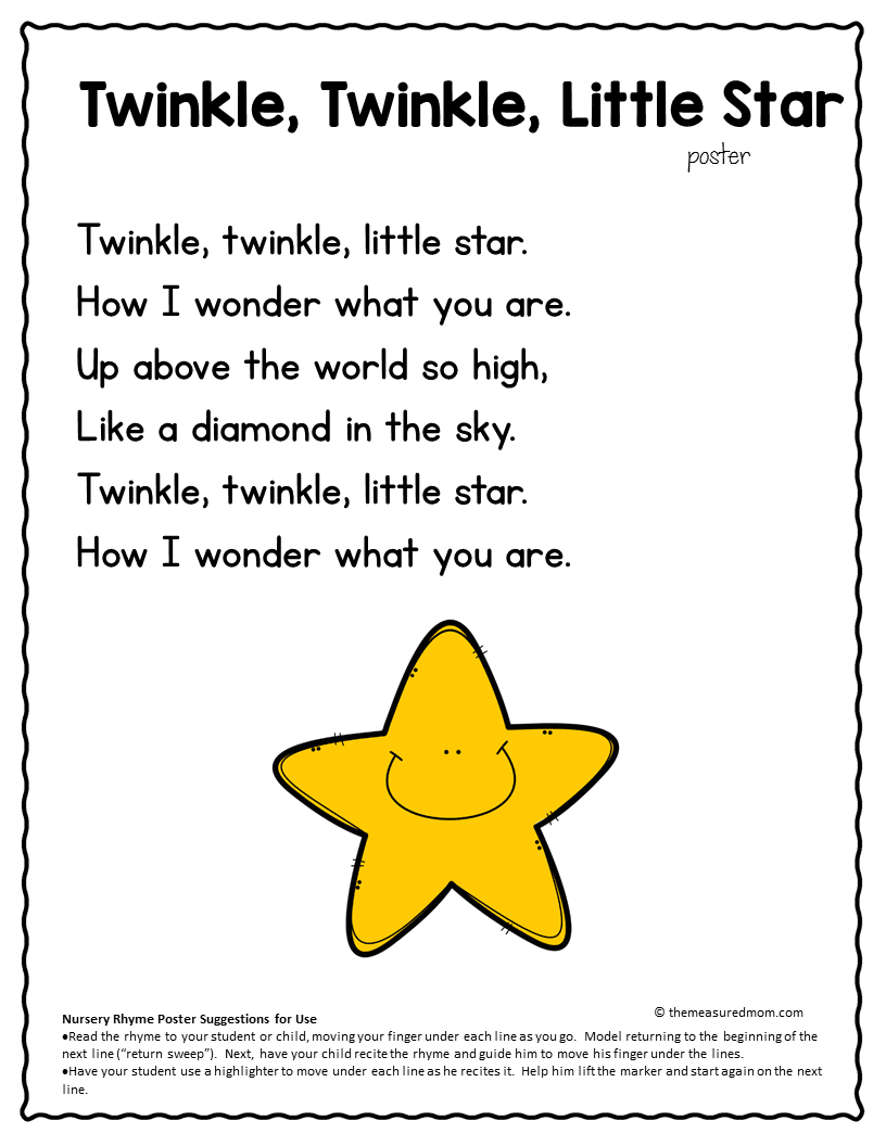 Nursery Rhyme Concepts Of Print Pack Special Offer The Measured Mom