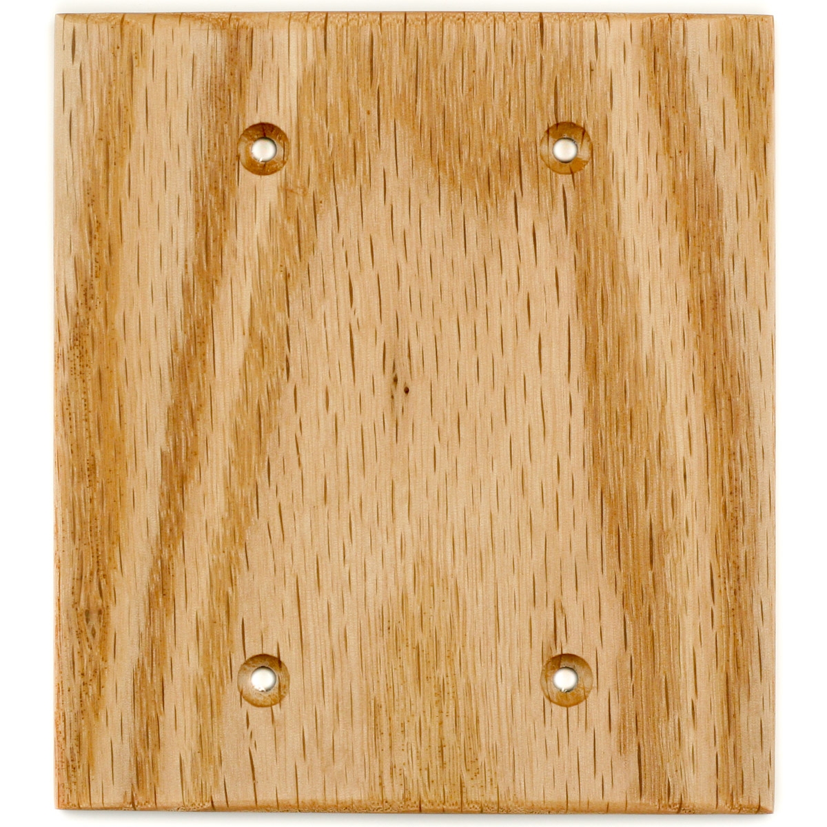 Oak Wood Wall Plate 2 Gang Blank Outlet Cover Virgin Timber Lumber