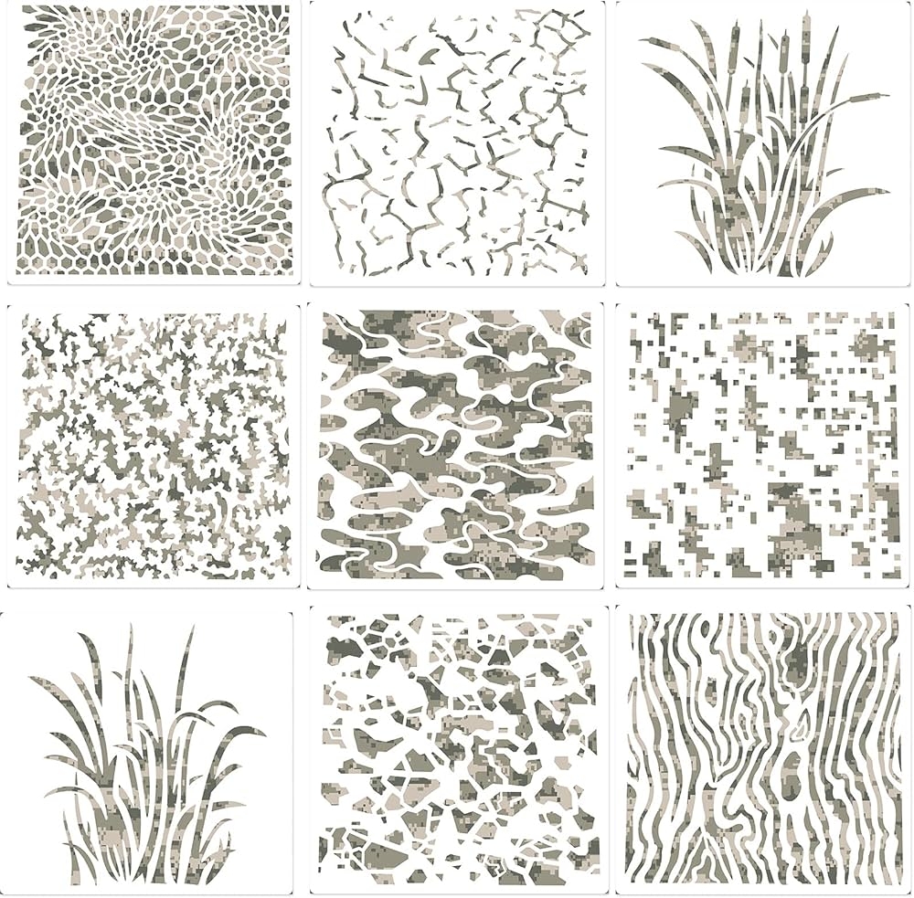 Free Printable Simple Camo Stencil