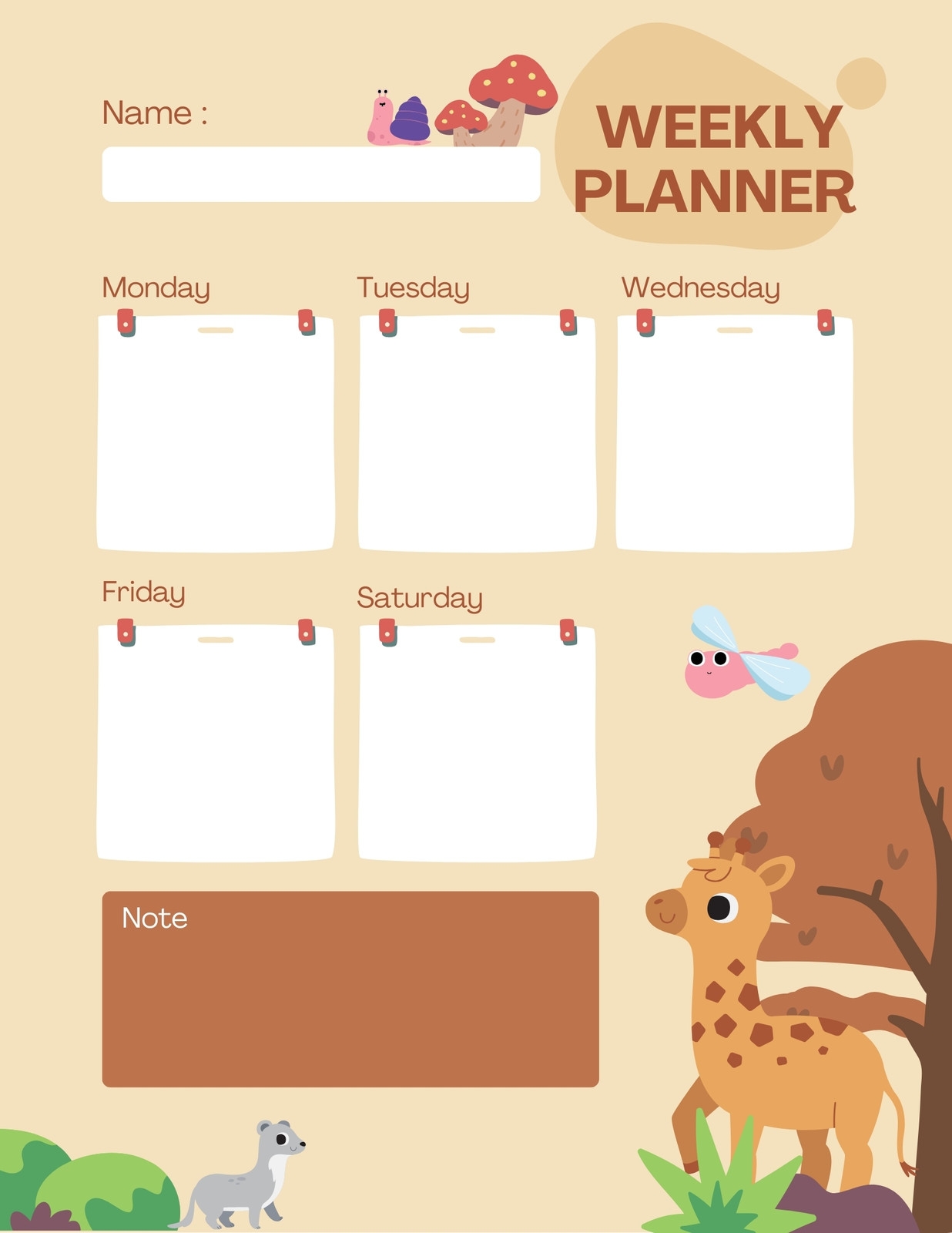 Page 18 Free Printable Cute Planner Templates To Edit Online Canva