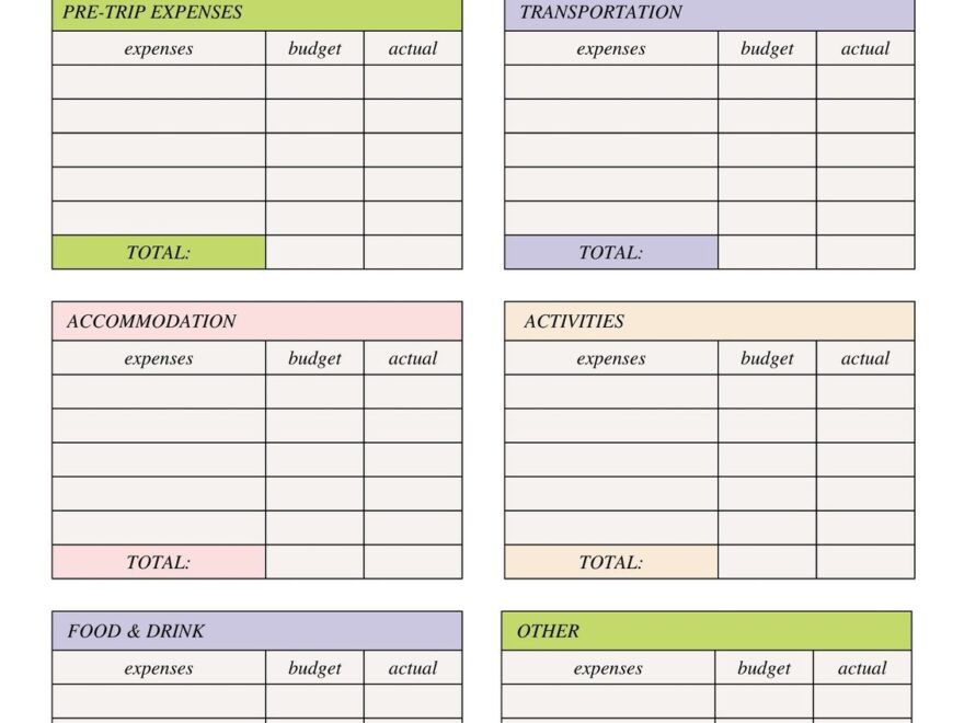 Page 2 Free And Customizable Budget Templates