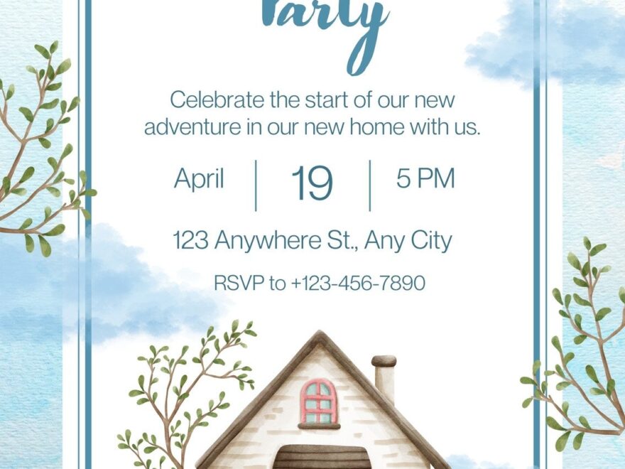 Page 3 Free Custom Printable Housewarming Invitation Templates Canva