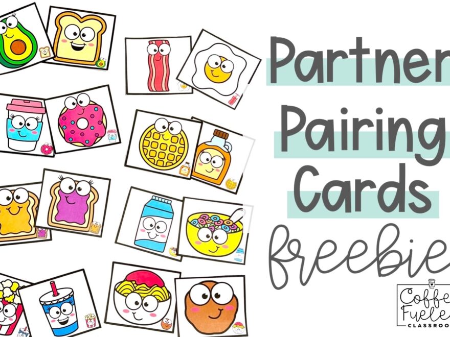 Partner Match Cards Freebie Coffee Fueled Classroom