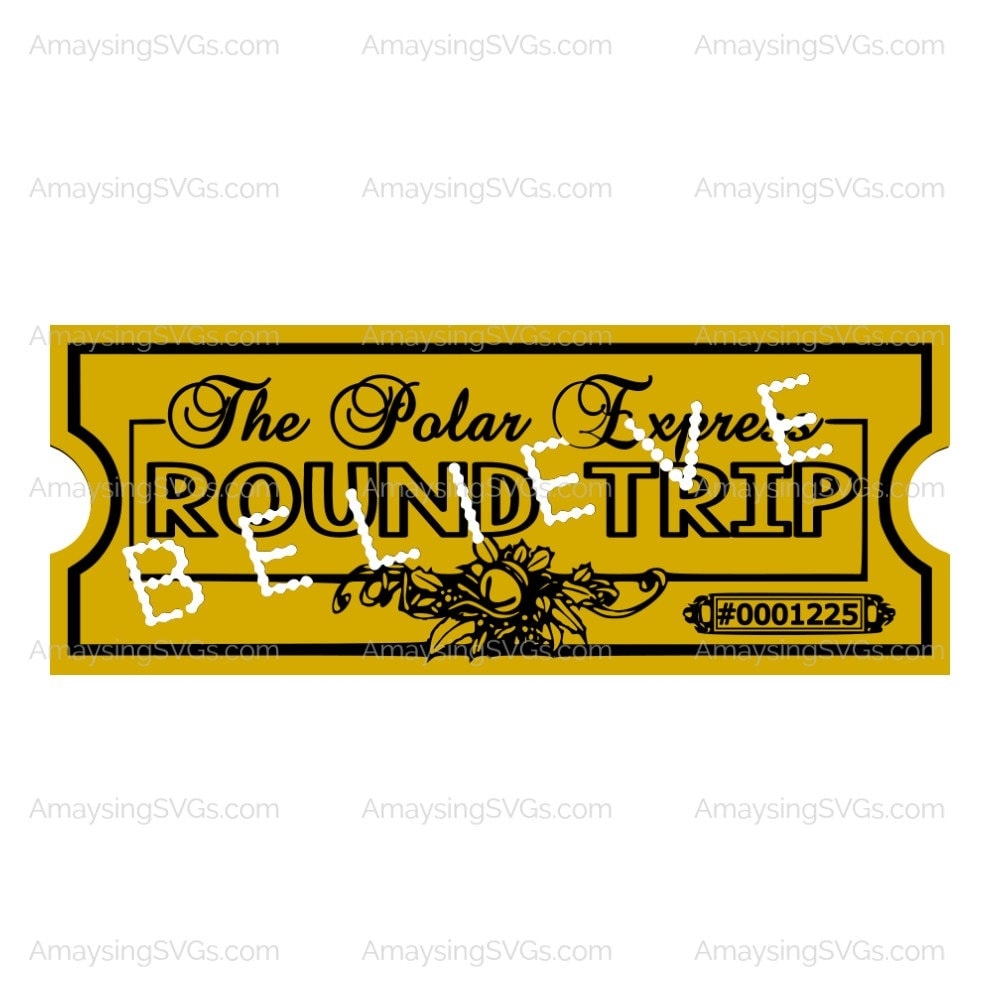 PDF Polar Express Ticket Printable BELIEVE Ticket Ticket Train Ticket Holiday Decor Printable Gift Etsy Sweden