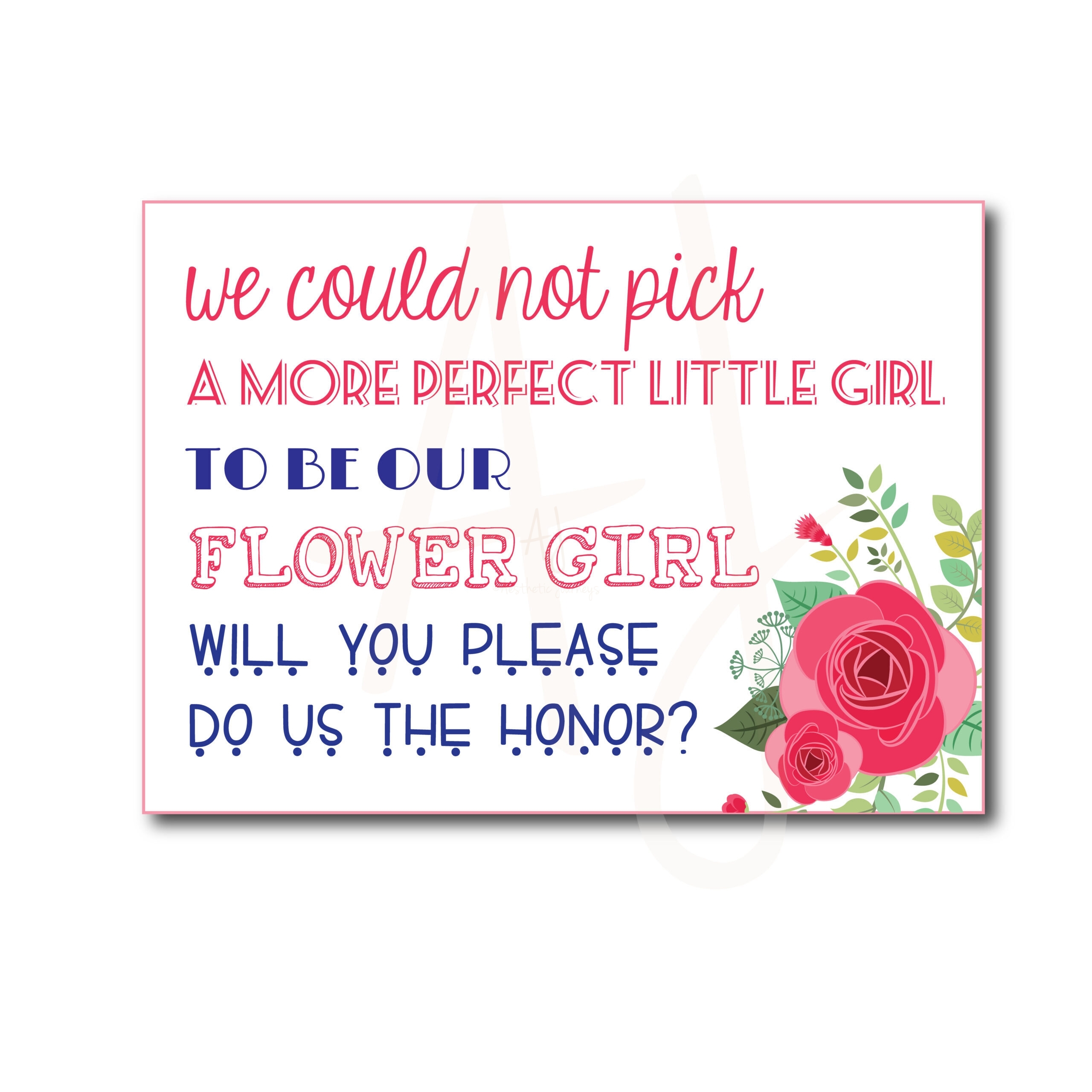 Pick The Perfect Flower Girl Proposal Card Aesthetic Journeys Designs
