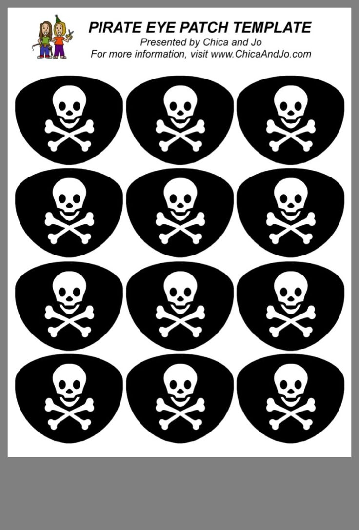 Free Printable Pirate Eye Patch Template