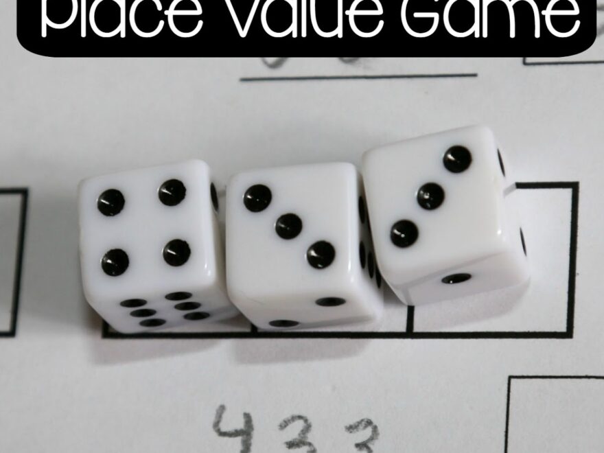 Place Value Game With Dice Still Playing School
