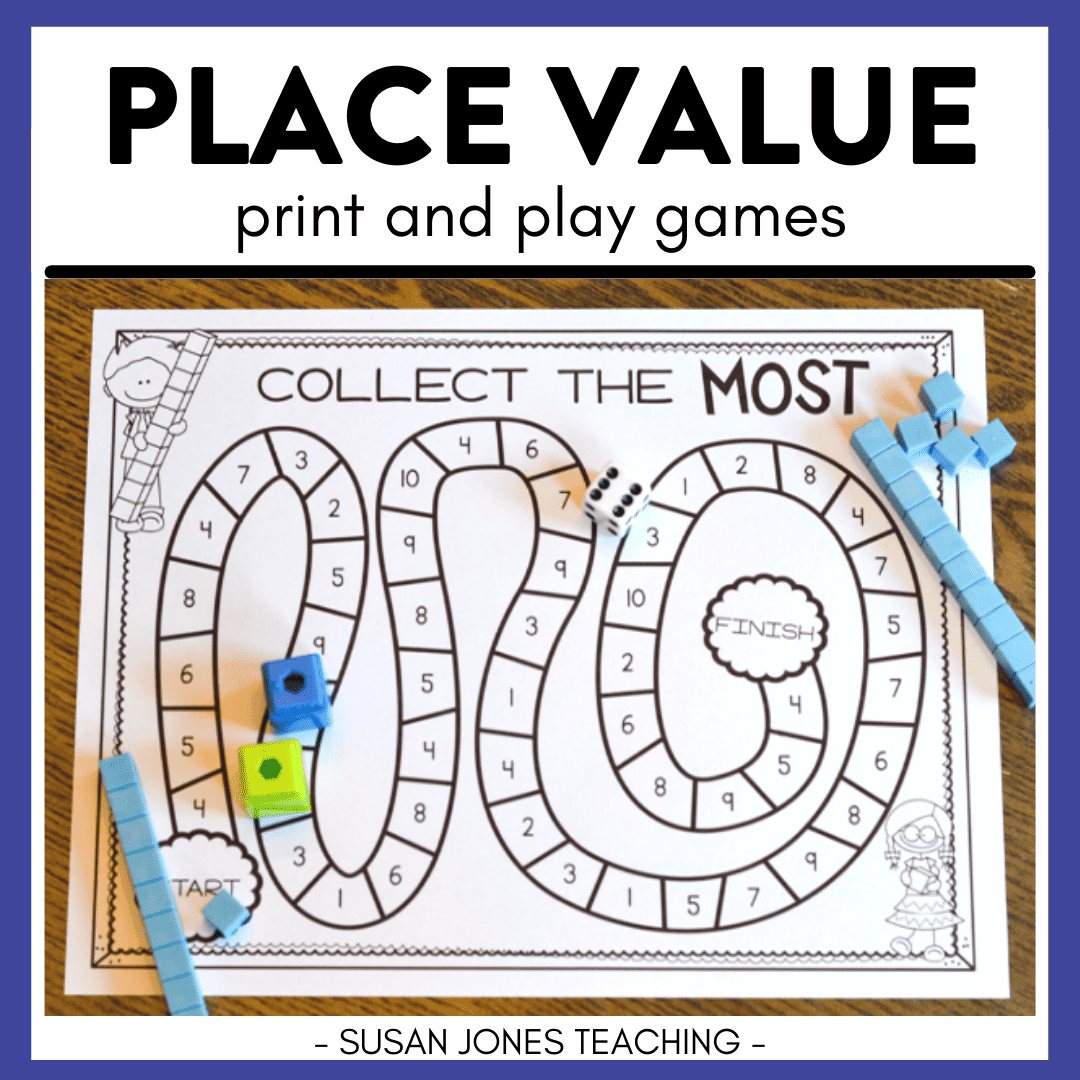 Place Value Games Print Play LEARN Susan Jones Teaching