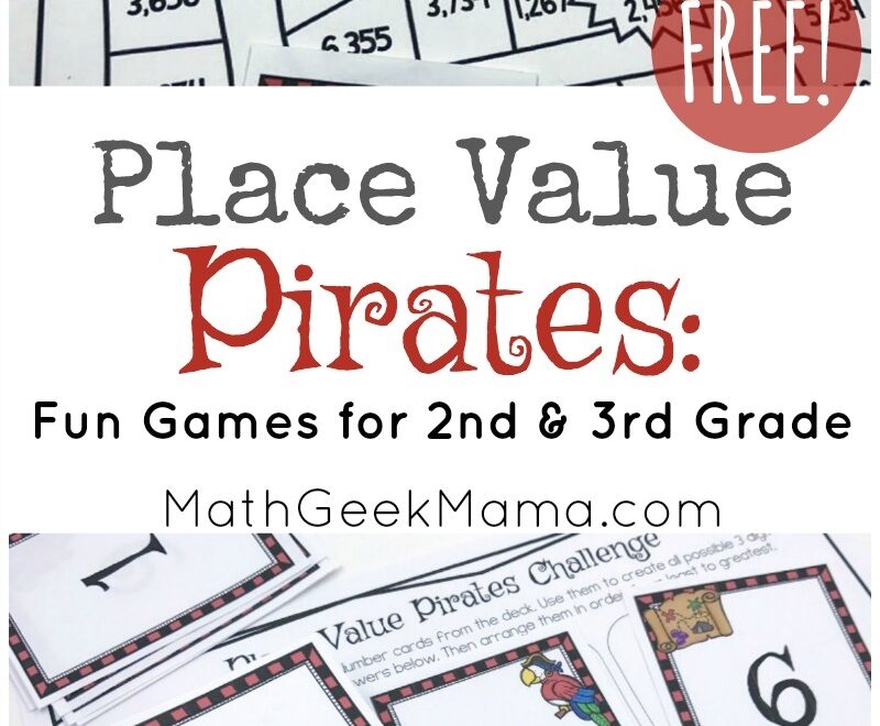 Place Value Pirates FREE Printable Math Game