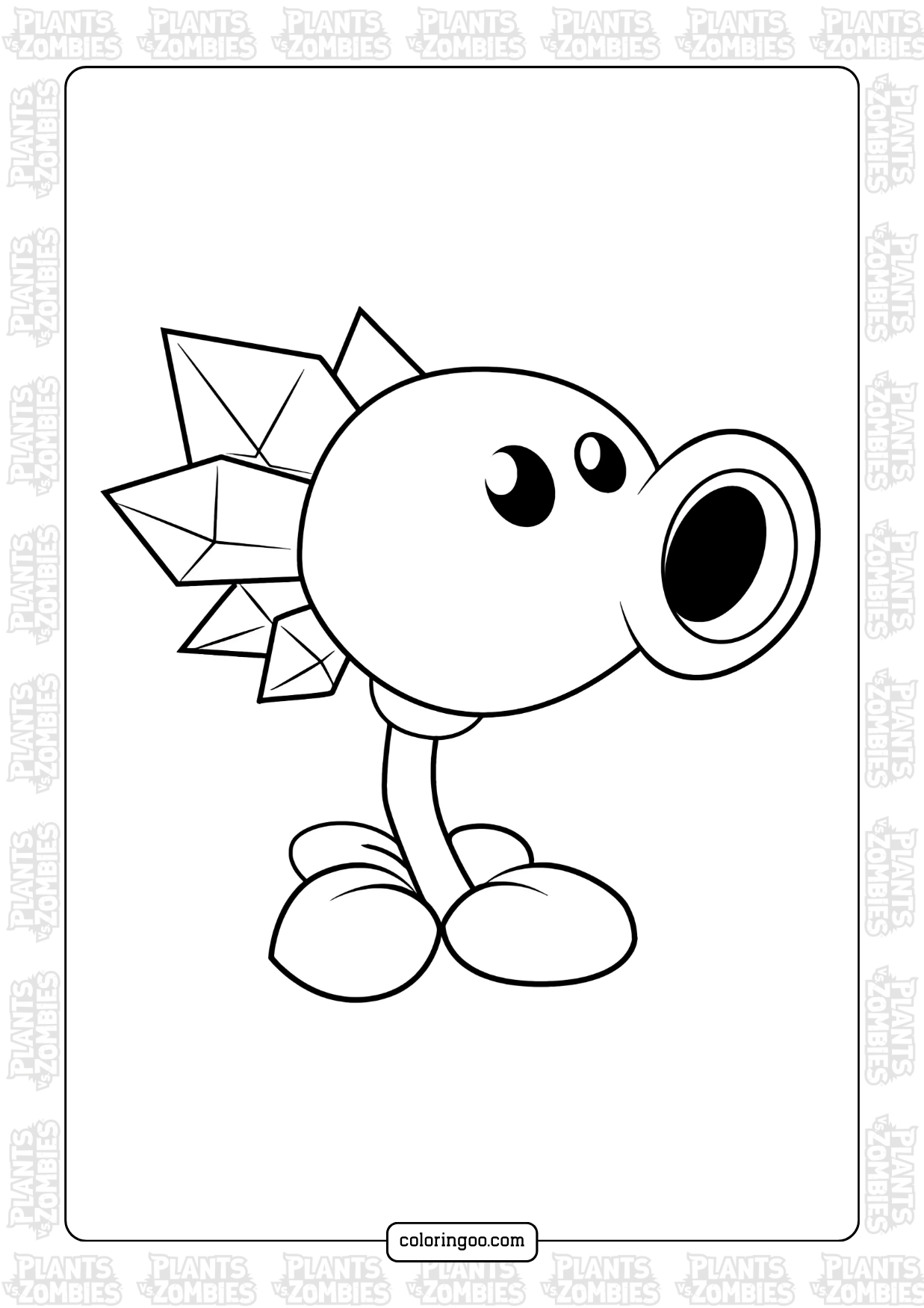 Plants Vs Zombies Printable Pages