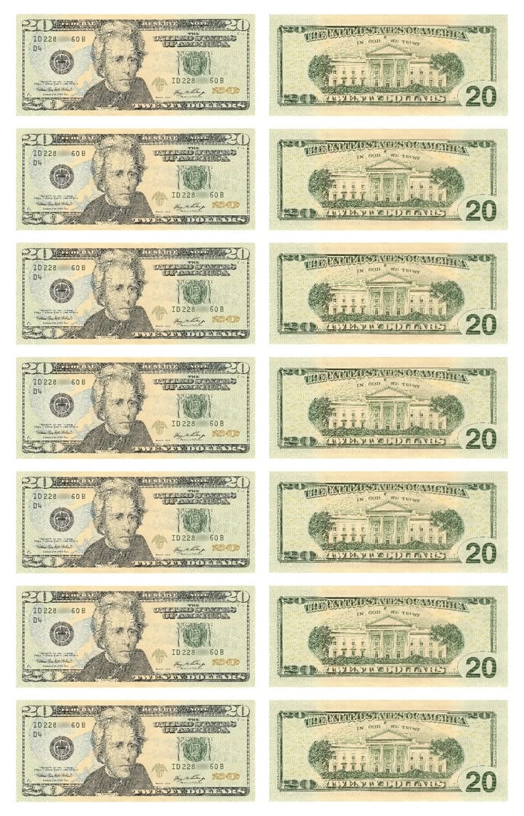 Play Money Actual Size 10 Free PDF Printables Printablee