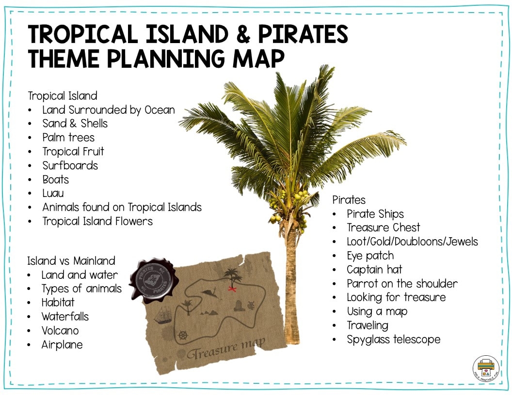 Preschool Tropical Island And Pirates Theme Pre K Printable Fun