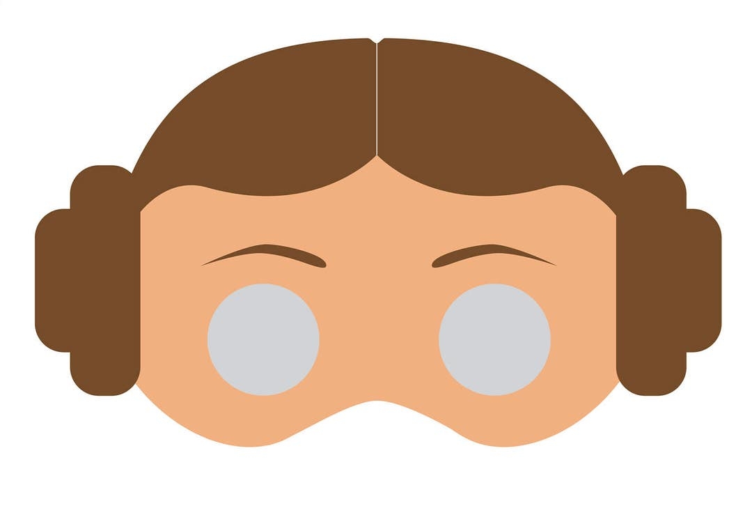 Princess Leia PRINTABLE Mask digital Download Etsy