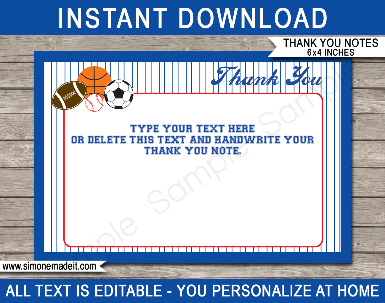 Free Printable Baseball Thank You Cards