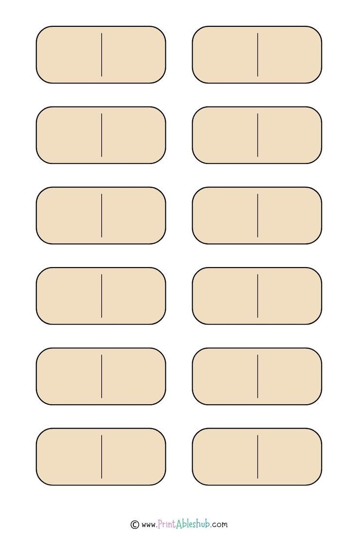 Free Blank Domino Template Printable