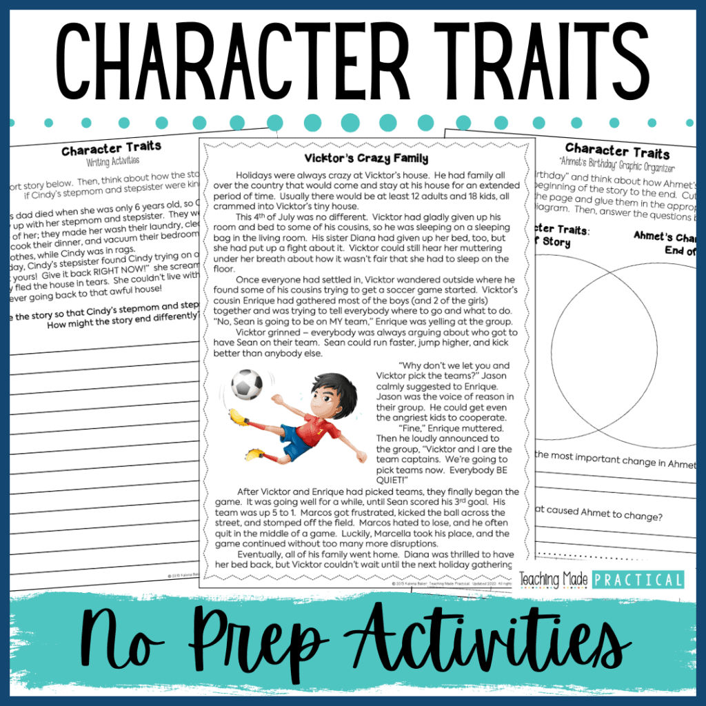 Printable Character Traits List Positive And Negative Traits Teaching Made Practical