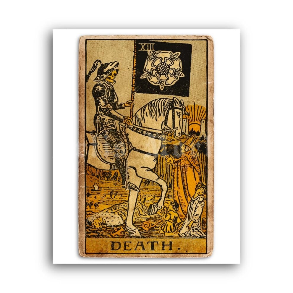 Printable Death Tarot Card Print Major Arcana Greater Arcana Poster