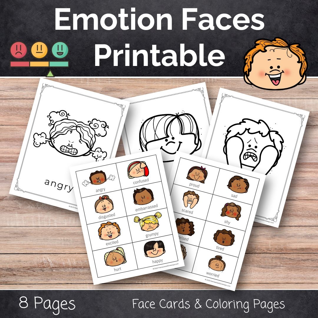 Printable Emotion Faces Homeschool Giveaways