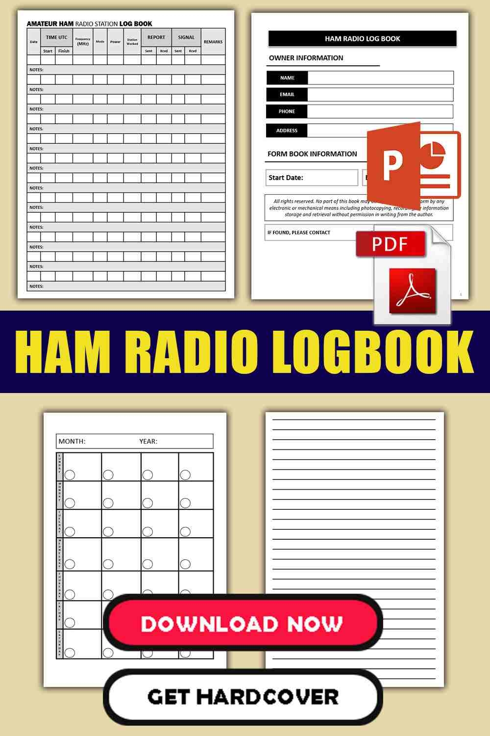 Printable Ham Radio Log Sheets