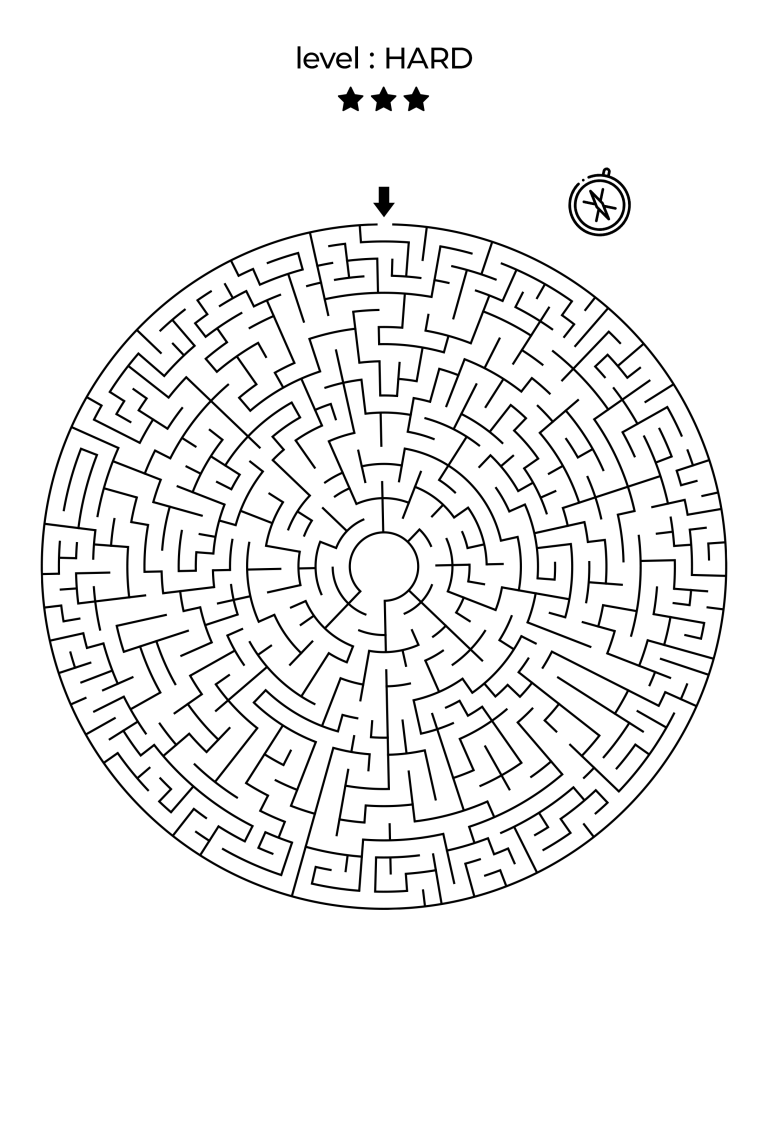 Printable Hexagon Maze Difficult Worksheets Library