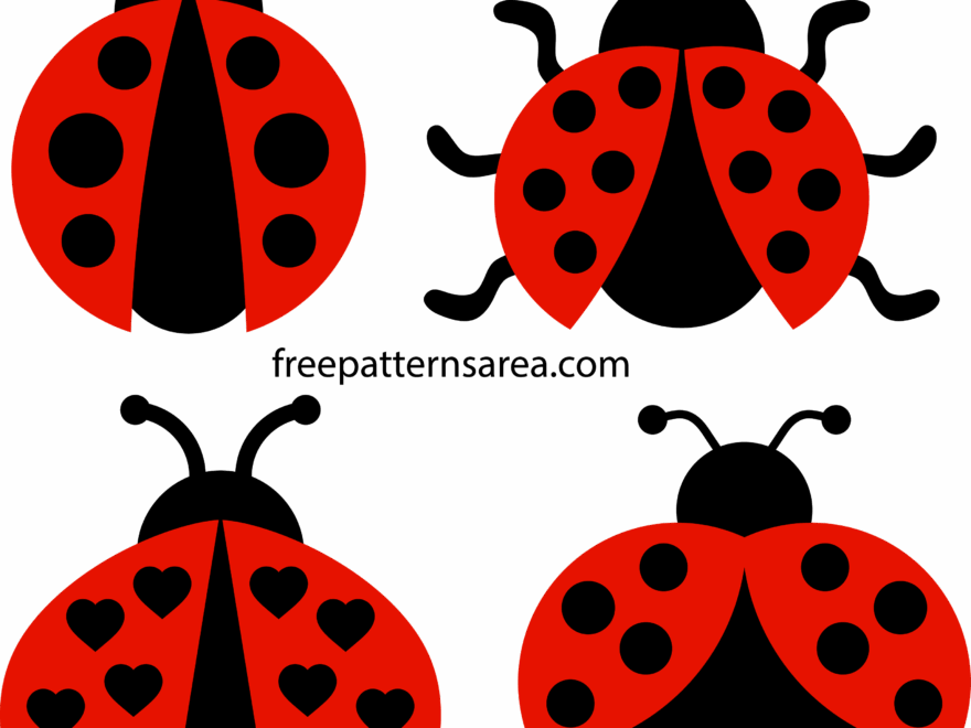 Printable Ladybug Clipart Vectors Free SVG Files