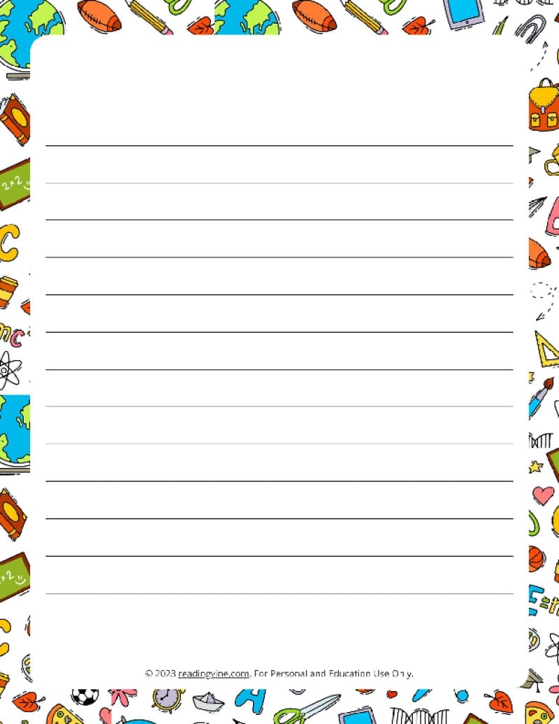 Printable Lined Paper For Writing Printable Lined Paper For Writing