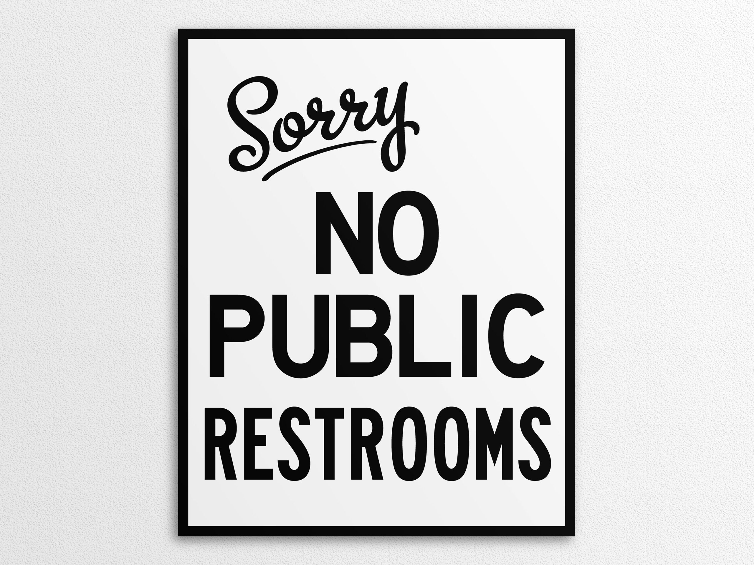 Printable No Public Restrooms Sign In US Letter And A4 Sizes Instant Download PNG PDF Etsy