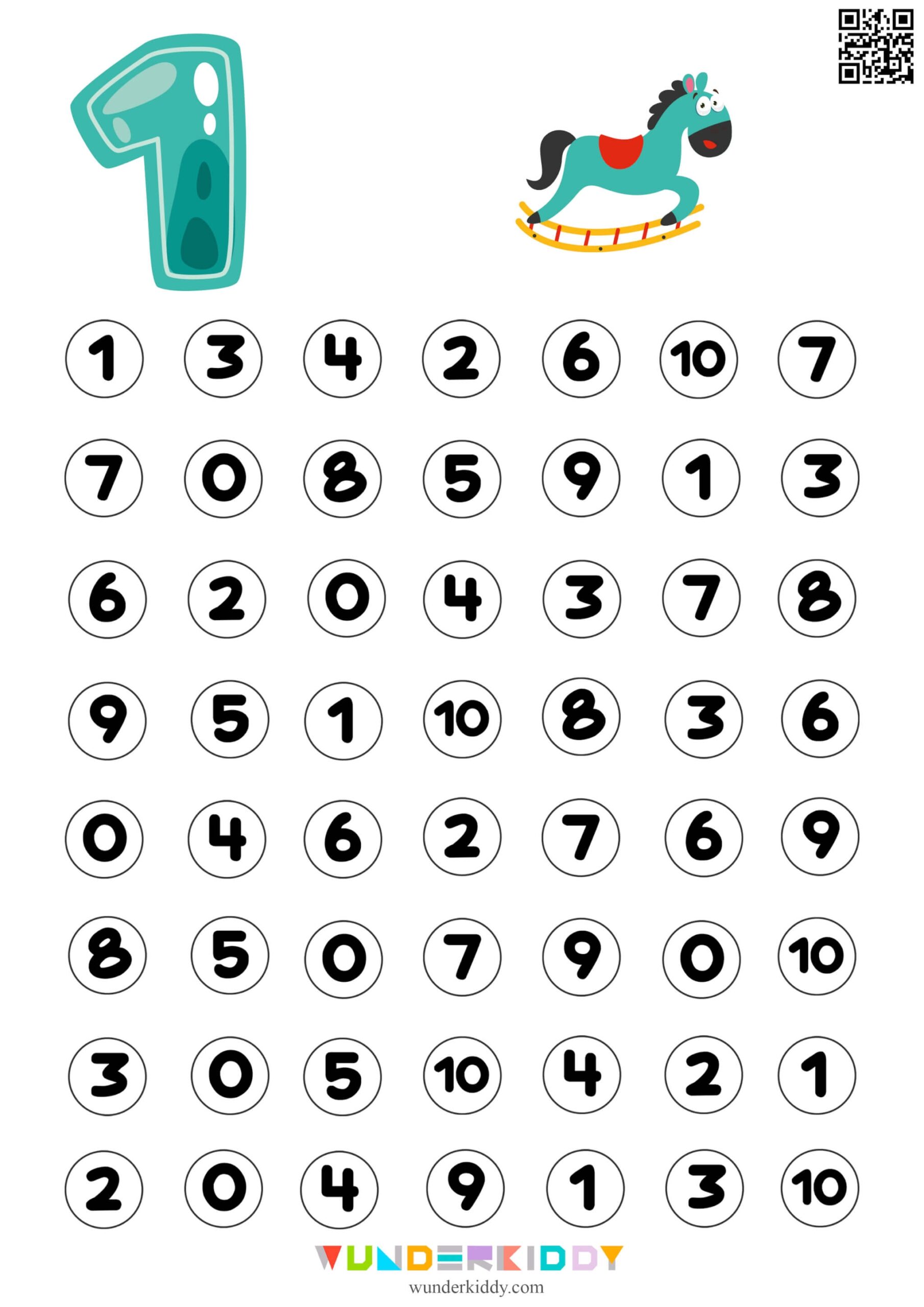 Printable Number Recognition Games Kindergarten