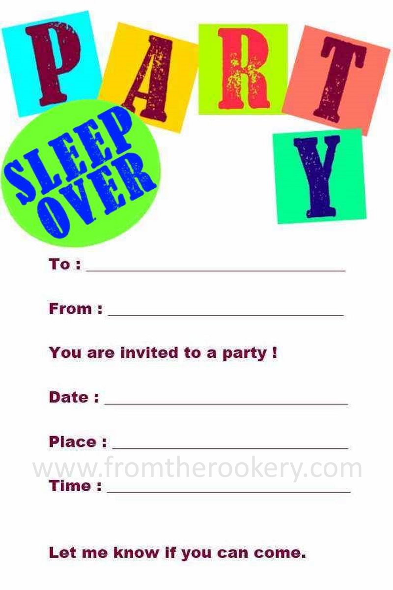 Play Date Invitations Free Printable
