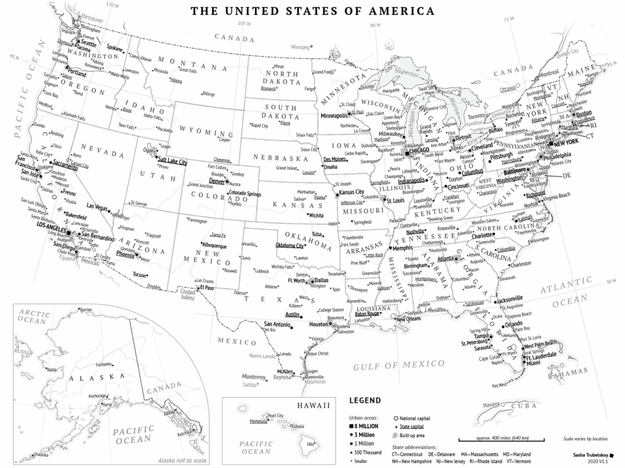 Printable United States Map Sasha Trubetskoy