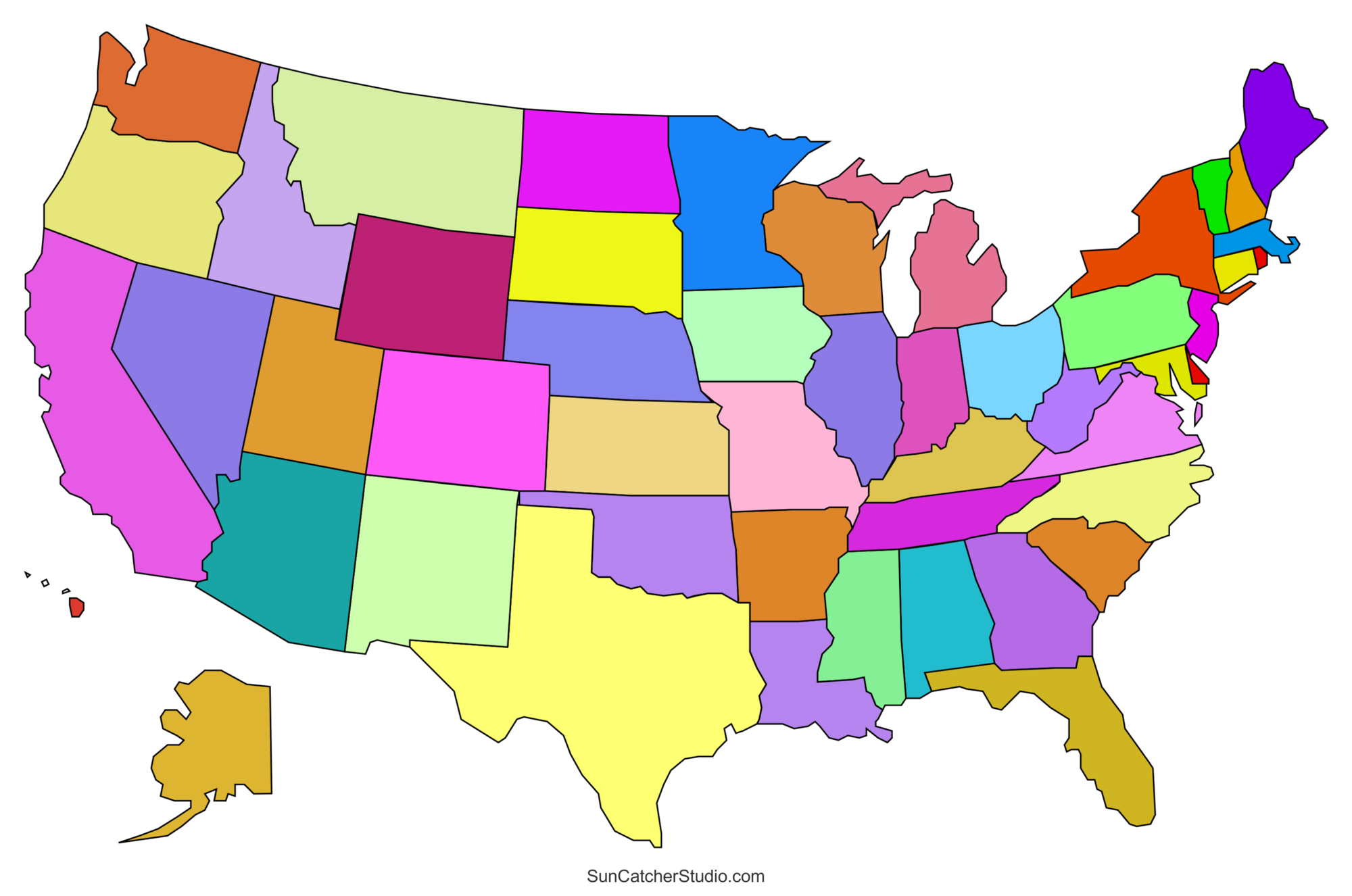 Blank Printable United States Map